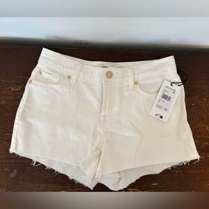 7 For All Mankind White Jean Shorts